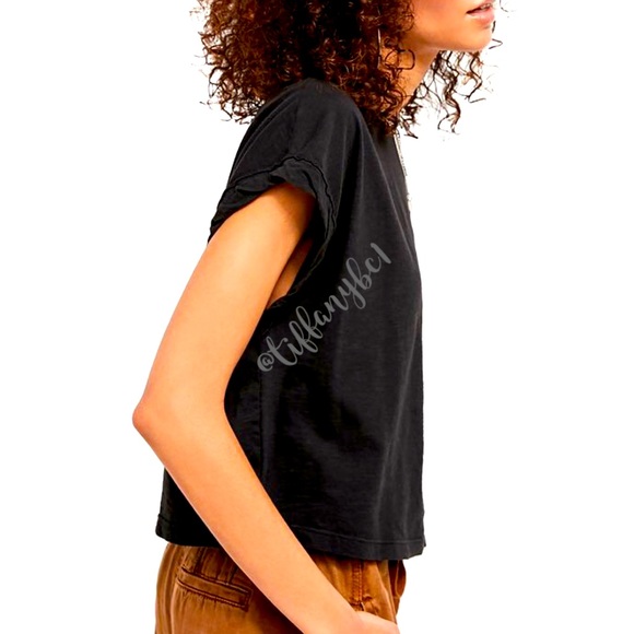 Free People We the Free You Rock Tee in Black - Picture 2 of 8